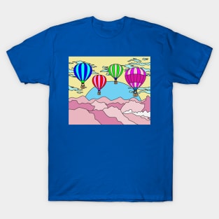 Retro Hot Air Balloons Balloon Ride T-Shirt